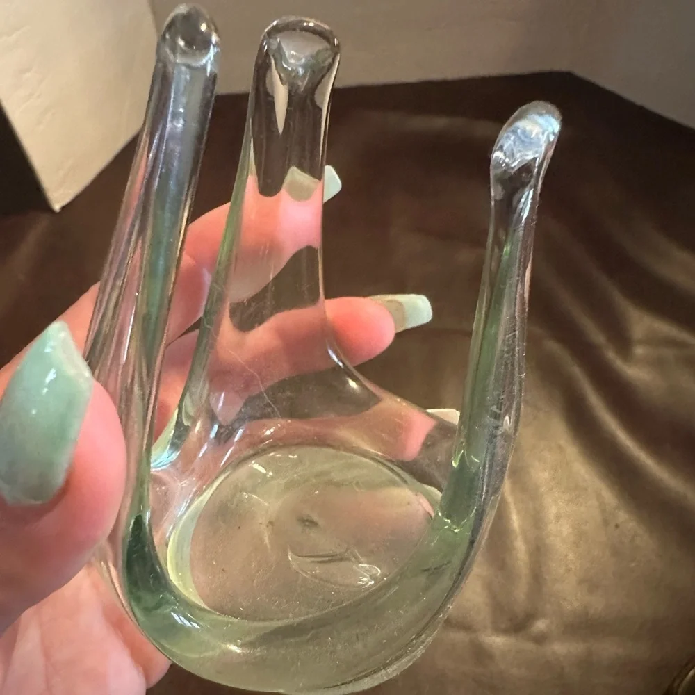 Hand blown glass votive holder